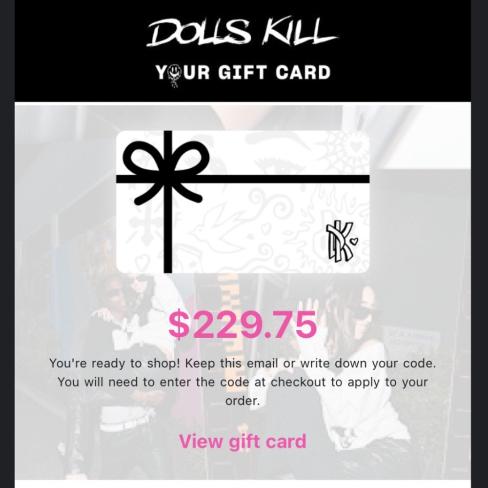 Dolls Kill E Gift Card
